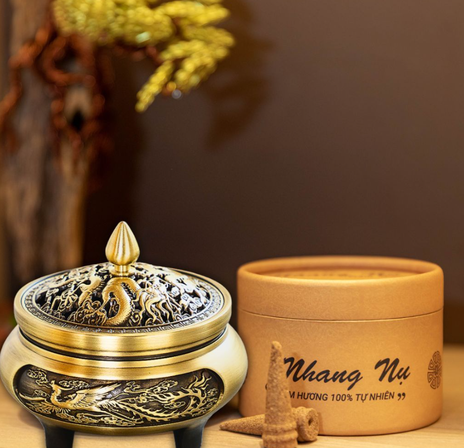 Combo lư xông trầm và nụ trầm- Lư xông trầm